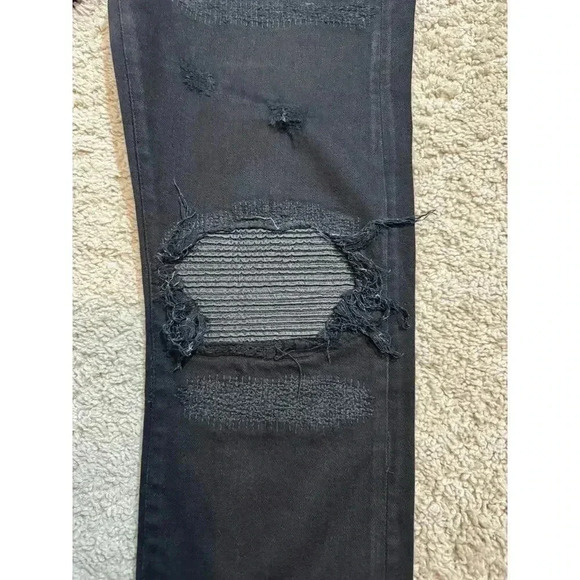 Amiri Leather Patch MX1 Distressed Jeans - Picture 12 of 15